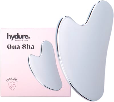 Hydure Gua Sha - 100% Stainless Steel - Alternatief voor Gezichtsborstel - Metaal - 1 stuk