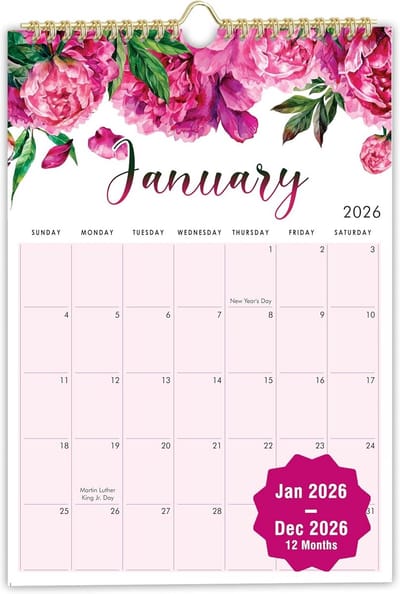 Grote Wandkalender 2025-2026 (18 Maanden) - Spiraalgebonden Planner voor Kantoor, Thuis en Schoolafspraken