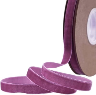 10mm Fluwelen Lint voor Cadeaus, DIY Projecten, Bruiloften en Verjaardagen - Roze en Paars