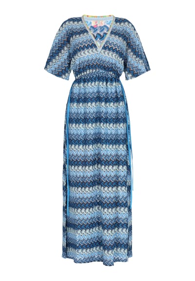 IZIA Jurk Dames Blauw Veelkleurig