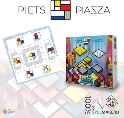Piets Piazza – Familiespel van het Jaar – Familiespel Kinderen – 2 tot 4 Personen – Vanaf 8 jaar