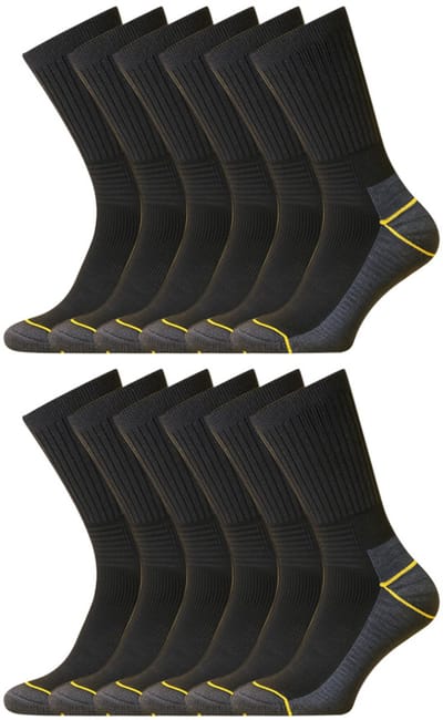 Stapp Yellow Werksokken | Blauw | Vochtregulerend en Verstevigd | 12 Paar