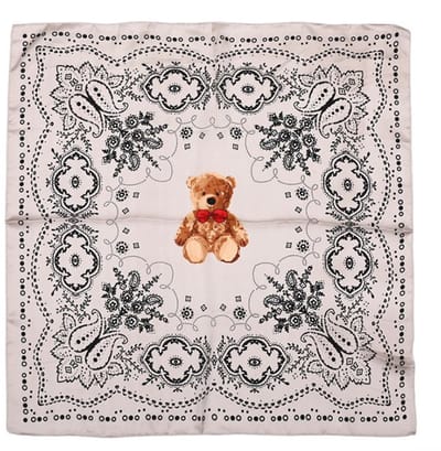 Bijoutheek Sjaal (Fashion) Vierkant Zijdezacht Teddybeer Yellow