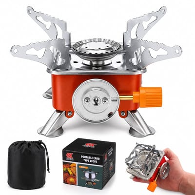 Goodly® Camping kooktoestel - Gas kooktoestel - Butaangas - Noodpakket - Gas brander - Ramp