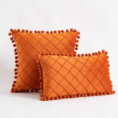 Schattige Pom-poms Kussenhoezen 30x50cm 45x45cm Luxe Gestructureerde Vierkante Kussenhoes voor Bank Slaapkamer Kussensloop Kerstcadeau 30x50cm 1pcs cover