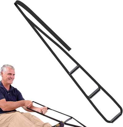 Bed Ladder Assist - Hulp bij Opstaan - Ondersteuning bij Mobiliteit - Verstelbare Banden - 3 Handgrepen - Zwart