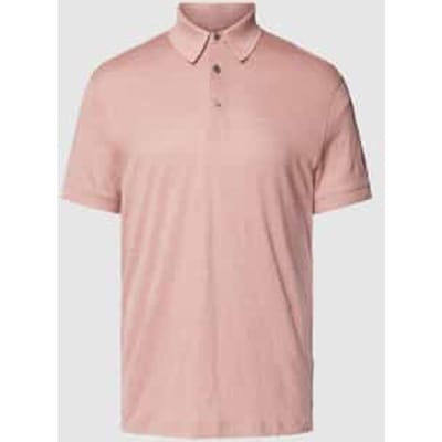 Regular fit poloshirt van linnenmix