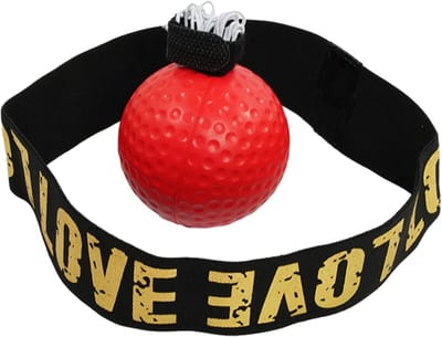 Boksen Reflex Bal - Trainingsbal Hoofdband - Hand Oog Training - Duurzaam PU Materiaal - 8 cm Breed - Rood