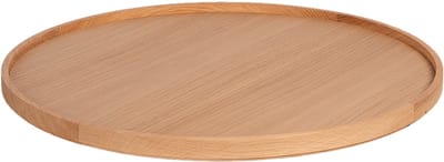 Atmooz Tati – Dienblad – Woonaccessoire Ø 60 cm – Naturel - Walnoot – Opstaande rand – Natuurdesign