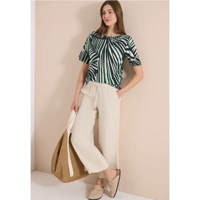 Shirt met ronde hals en grafische print