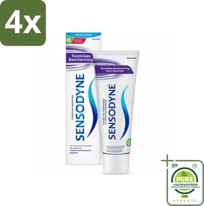 Sensodyne Tandpasta Gum Protection 75 ml - Voordeelverpakking - 4 stuks - Gevoelige tanden - Tandvleesbescherming