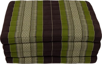Fine Asianliving Thais Kussen Matras Gevouwen 80x200cm Mat Kussen XXXL Groen Meditatie Mat Matras