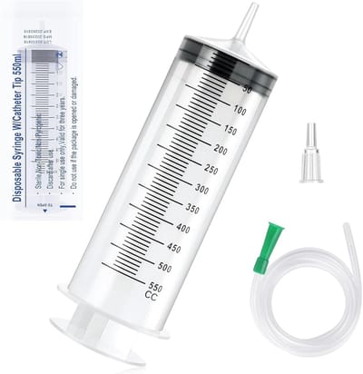 550 ml olieafzuigpomp, spuit met slang, olieafzuigpomp, grote spuit, geschikt voor remvloeistof, transmissieolie, koelmiddel en industriële toepassingen