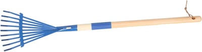 Kinder hark - Tuingereedschap - Buiten spelen - Afneembare steel - 68 cm - Blauw