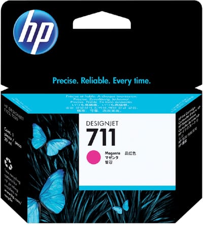 Originele HP inktcartridge 711, enkele verpakking, magenta