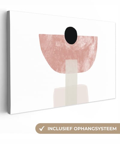 Canvas schilderij 30x20 cm - Wanddecoratie Pastel - Abstract - Design - Muurdecoratie woonkamer - Slaapkamer decoratie - Kamer accessoires - Schilderijen op canvas