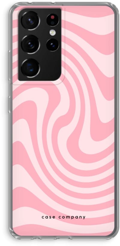 Case Company® - Hoesje geschikt voor Samsung Galaxy S21 Ultra hoesje - Swirl Roos - Soft Cover Telefoonhoesje - Bescherming aan alle Kanten en Schermrand