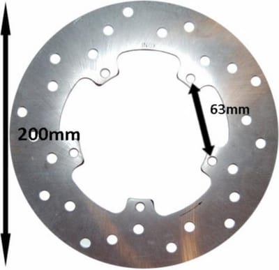 Remschijf Piaggio Zip 2000 SP / Vespa Primavera / Vespa Sprint / Vespa Lx 50 4t / Piaggio Fly t/m 2012 / Vespa Lxv / Vespa S / Gilera Dna Achterkant