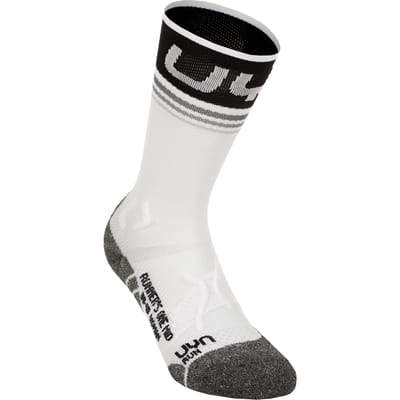UYN Runner'S One Mid Hardloopsokken Dames-Wit,Zwart