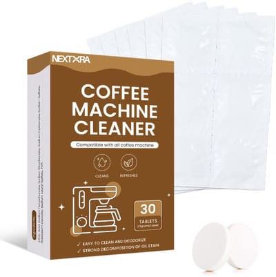 Nextora Ontkalker Koffiemachine - Ontkalkingstabletten - Koffiemachine reiniger - Antikalktablet - 30 stuks - Geschikt voor o.a. Senseo DeLonghi Dolce Gusto Nespresso Miele Philips Siemens -