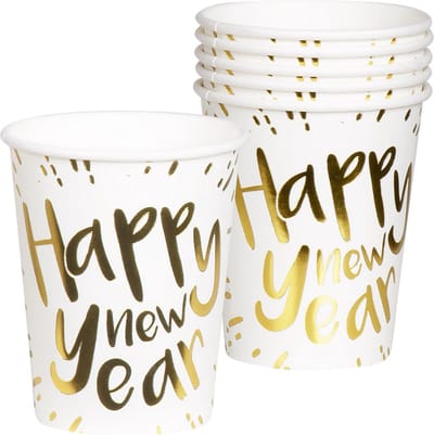Boland - Set 6 bekertjes 'Happy new year' - Geen thema - NYE - Oudjaarsavond