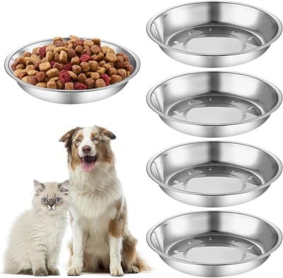 5-delige RVS Kattenbak en Voederbak voor Katten met Brede Snorharen, Ideaal voor Kleine Honden en Katten, Dierenvoeder, Eetbak voor Huisdieren