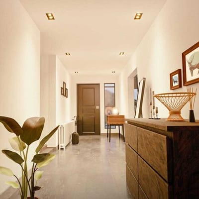 HOFTRONIC - Mallorca - Set van 3 LED Inbouwspots Dubbel - GU10 2700K Warm wit - Dimbaar en kantelbaar - Rechthoek / vierkant - Plafondspot voor woonkamer, slaapkamer en gang - IP22