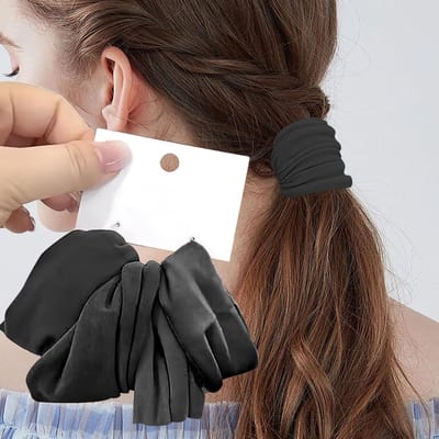 Haarbanden set van 8, hoge elasticiteit en zacht, ideale haaraccessoires voor dames en meisjes, zwart, perfect voor dagelijks gebruik en sport
