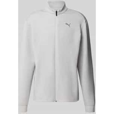 Sweatjack met opstaande kraag en logo