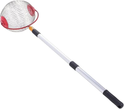 Notenverzamelaar - Moerenplukker - Tuin opruimen - Telescopisch handvat - 48-105 cm - Zilver