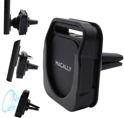 Macally Magnetic Ventilatierooster Telefoonhouder Auto - Zwart