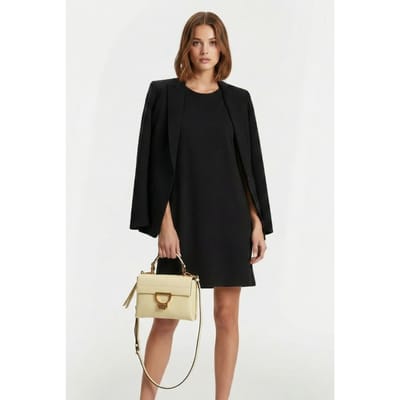 COCCINELLE Leren Schoudertas Avondtas Arlettis Handbag Grainy Leather Lime Wash Lichtgeel