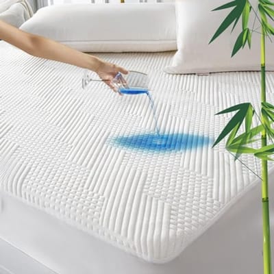 SnelShoppen - Matrasbeschermer Topper 140 x 200 cm, Waterdichte Bamboe Koelmatrasovertrek, Hoeslaken voor Matrassen tot 30 cm Hoogte, Ideaal voor Bedd