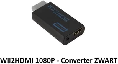 Vernieuwde versie -Wii HDMI Adapter ZWART Converter 1080p Full HD Kwaliteit - Wii naar HDMI converter -Underdog Tech