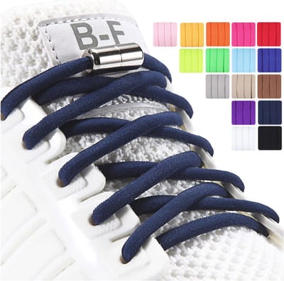 Elastische Snelsluitsysteem Veters voor Schoenen - 2 Paar zonder Strikken, 105 cm, Perfect voor Hardlopers en Kinderen