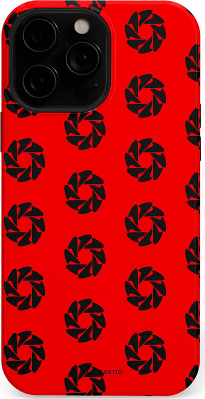 Casetastic hoesje geschikt voor Apple iPhone 13 Pro Max - MagSafe - Dubbellaagse bescherming - Zwarte Sterren op Rood - Fashion Case - Rood Zwart
