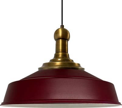 Bamyum Asletl Long-Knob Hanglamp Industrieel Vintage Ø40 cm, Bordeaux Metaal Lamp