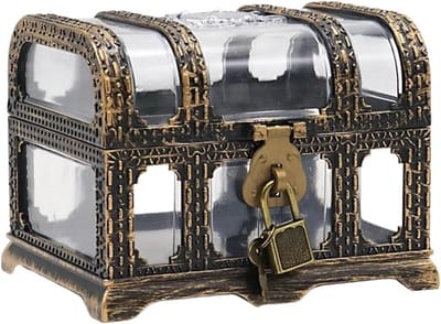 Schatkist met slot - Sieraden kistje - Decoratief opbergen - Transparante borst - 10 x 10 x 10 mm - Stijl-04