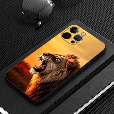 Leeuw Zwart Zachte Telefoonhoesje voor iPhone 7 8 13 12 11 17 Pro Max XS Max XR 15 16 14 Plus 17Air iPhone 6 Plus