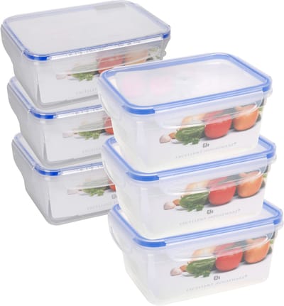 Vershoudbakje - transparant - kunststof -1100 / 2200 ml - Luchtdicht afgesloten