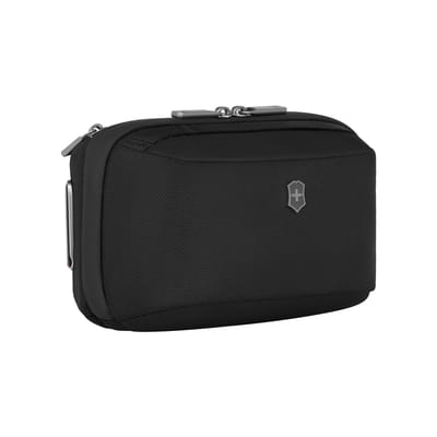 VICTORINOX Werks Traveler Compact Toilettasje Tweede Tas 3L met Ritsvak Toilettas Reistasje Zakelijk Cadeau Zwart 653639