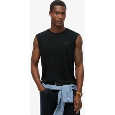 Superdry Organic Cotton Essential Logo Tanktop Zwart Grootte: M