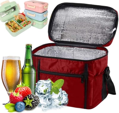 Koeltas van 10 liter - Ideaal voor lunch, werk, school, strand en picknick - Rood