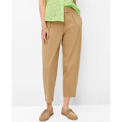 Brax Dames Plooibroek  Style MEGAN S GOLDEN BEIGE, beige, maat 32