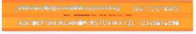 Lettersjabloon Standardgraph H-profiel vetgedrukt, recht 10mm - SG-2024-10