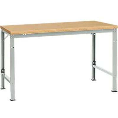 Manuflex basistafel UNIVERSAL Speciaal, 1500 x 1000 mm, multiplex natuur, lichtgrijs