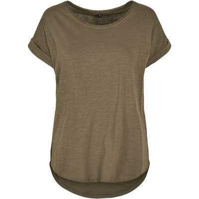 Build Your Brand - Lang Slub Dames T-Shirt maat XS