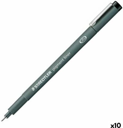 STAEDTLER - Artist Series - pigment liner - fineliner - zwart - 0.4 mm - 10 stuks