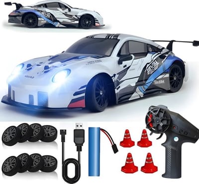PolkaHome® Zeer snelle RC auto drift - RC drift car - RC car - RC auto drift speelgoed - Drift auto afstandsbestuurbaar 20km/uur 1:24 Afstandsbediening Driftauto, 2.4Ghz 4WD Afstandsbediening Auto, bestuurbare auto, Speelgoed voor jongens en meisjes
