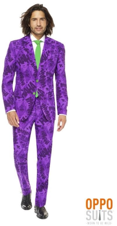 OppoSuits The Joker™ - Heren Pak - Halloween Kostuum - Verkleedkleding - Batman DC Comics Pak - Paars - Maat 46